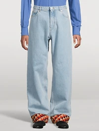 Relaxed Jeans With Jacquard