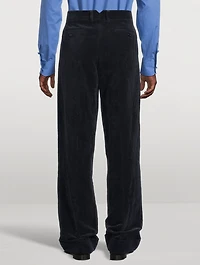 Cotton And Linen Draped Pants