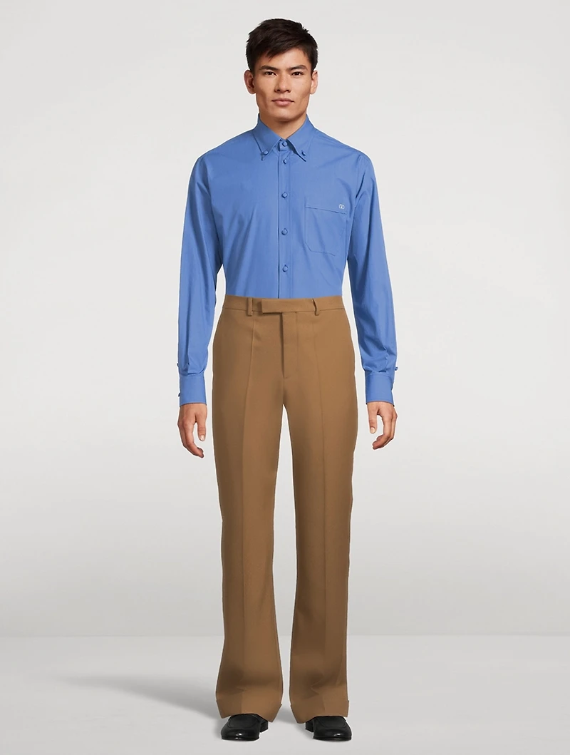 Velvet High-Waisted Pants