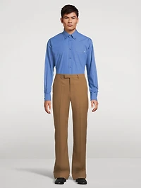 Velvet High-Waisted Pants