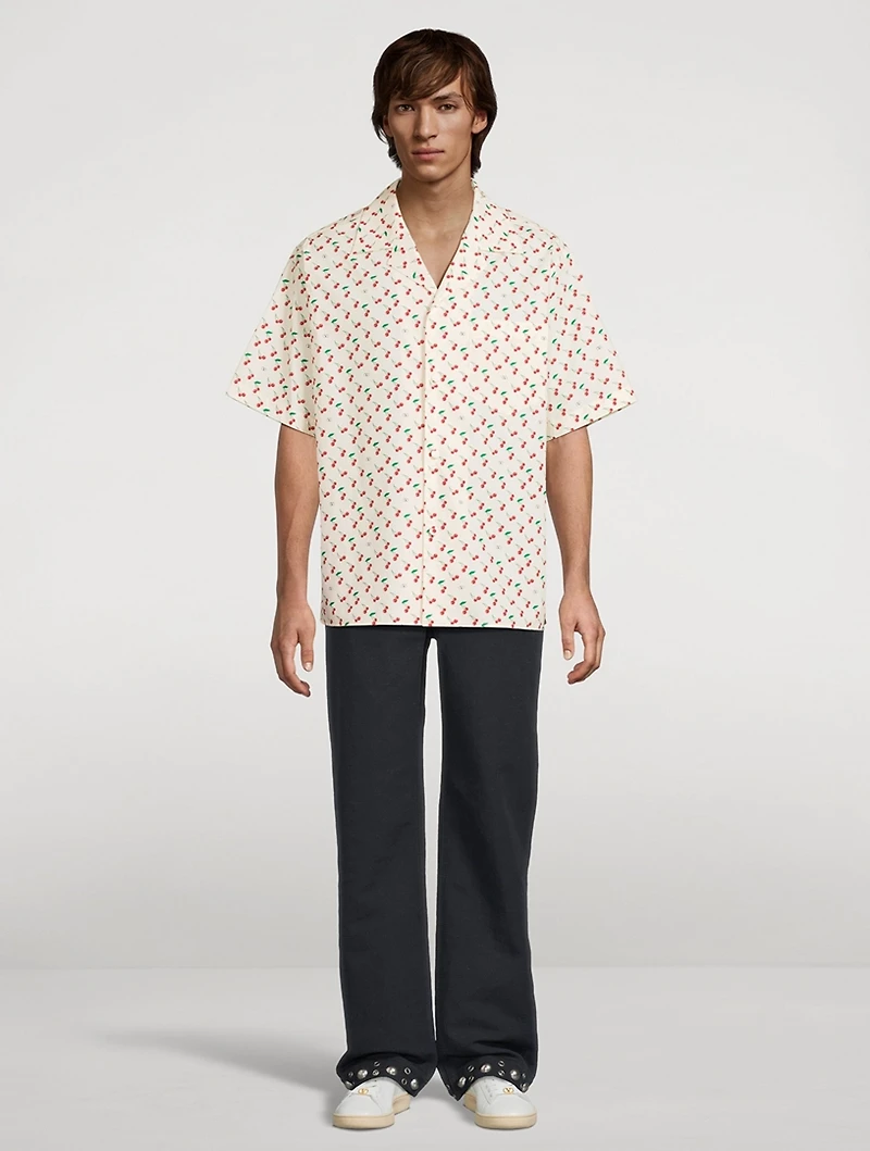 Straight Linen Pants With Grommets