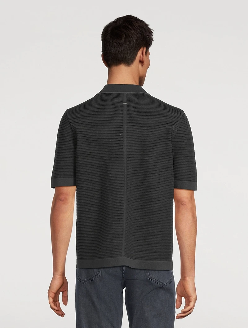 Harvey Striped Jacquard-Knit Shirt