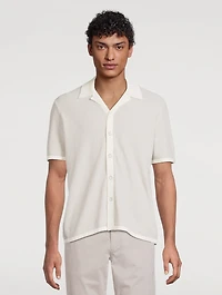 Avery Zig-Zag Knit Camp Shirt