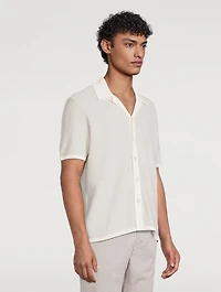 Avery Zig-Zag Knit Camp Shirt