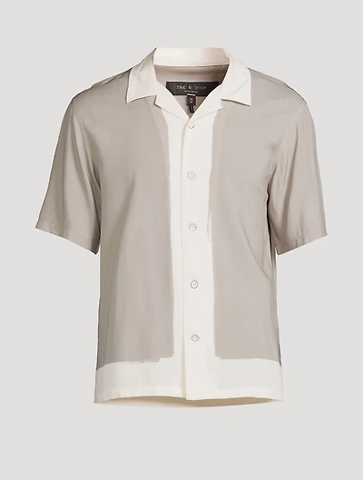 Avery Relaxed Short-Sleeve Shirt Painterly Print