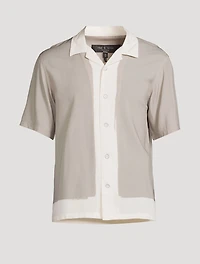 Avery Relaxed Short-Sleeve Shirt Painterly Print