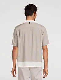 Avery Relaxed Short-Sleeve Shirt Painterly Print