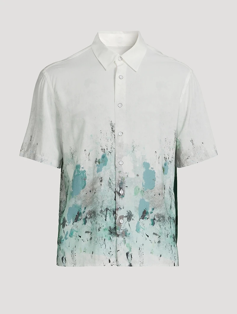 Dalton Paint Splatter Short-Sleeve Shirt