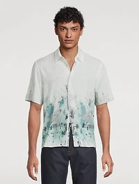 Dalton Paint Splatter Short-Sleeve Shirt