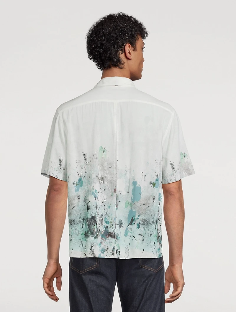 Dalton Paint Splatter Short-Sleeve Shirt