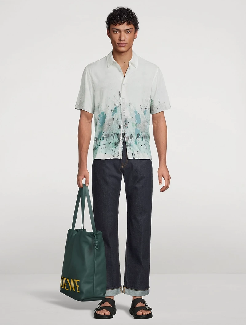 Dalton Paint Splatter Short-Sleeve Shirt