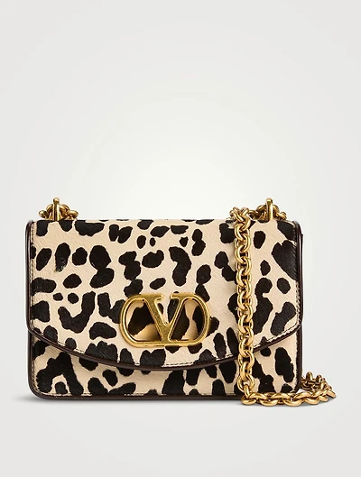 Vain Calf Hair Shoulder Bag In Animalier Print