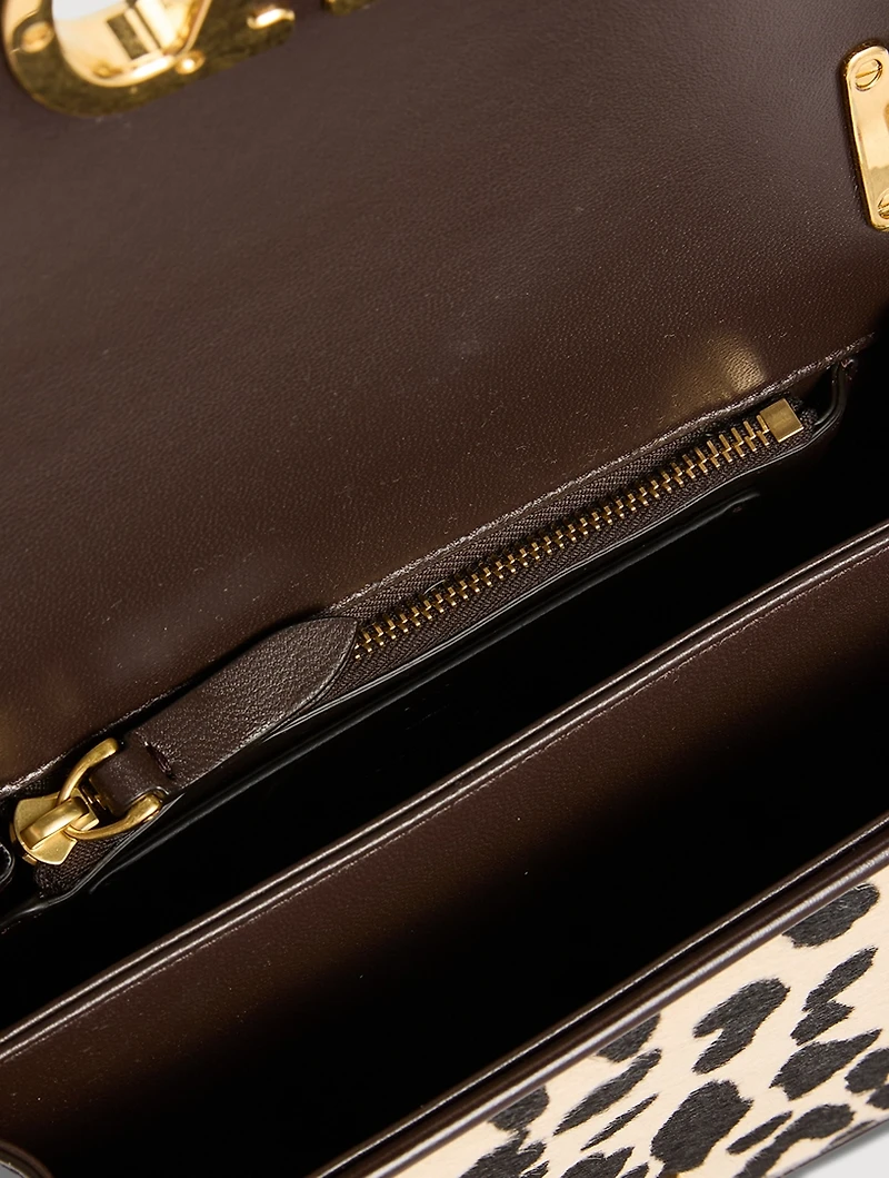 Vain Calf Hair Shoulder Bag In Animalier Print