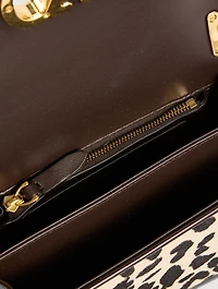 Vain Calf Hair Shoulder Bag In Animalier Print
