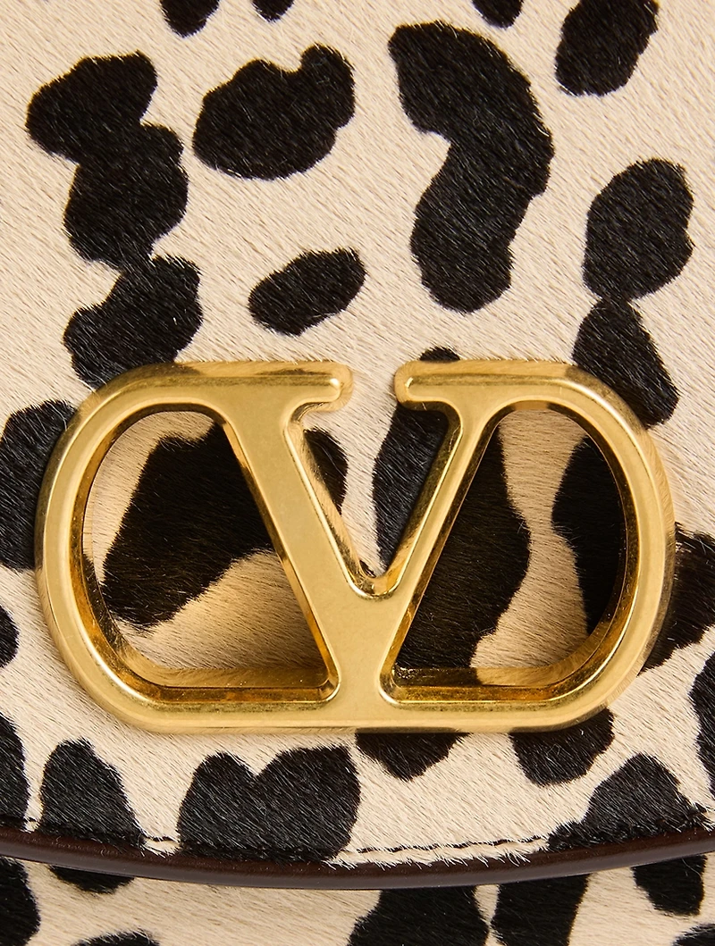 Vain Calf Hair Shoulder Bag In Animalier Print