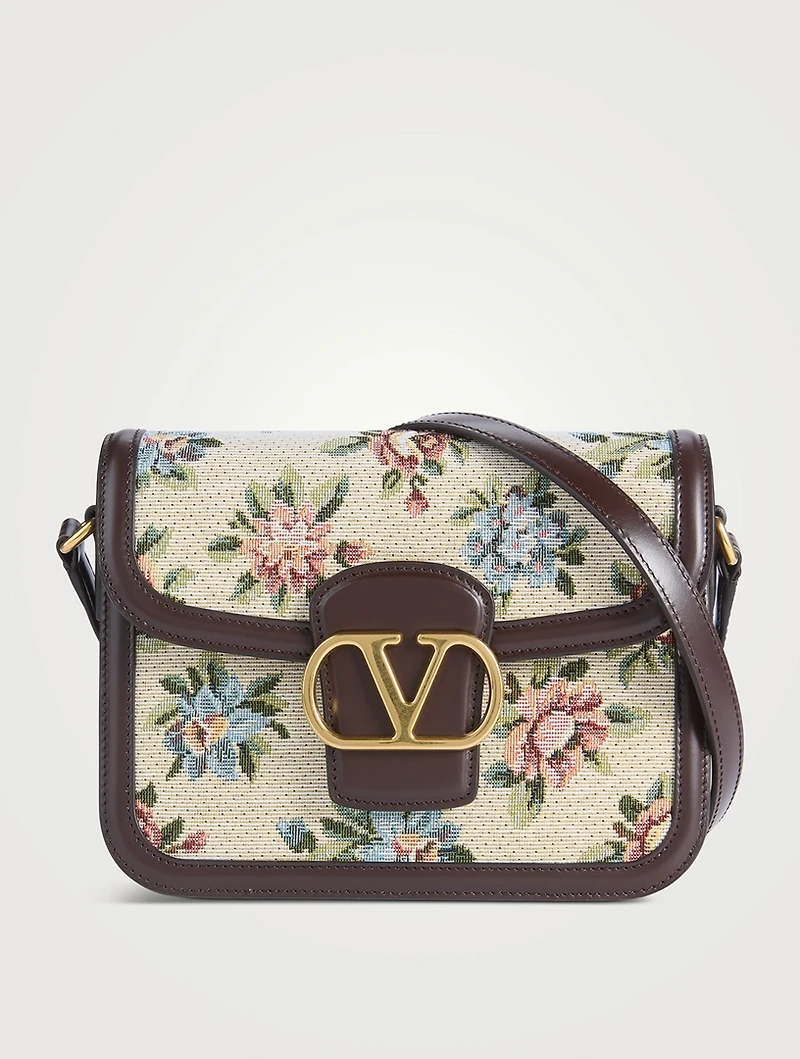 9TO5 Floral Jacquard Crossbody Bag