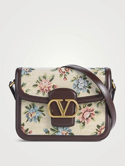 9TO5 Floral Jacquard Crossbody Bag