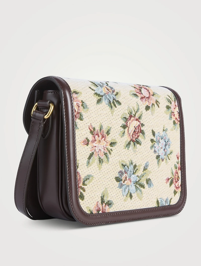 9TO5 Floral Jacquard Crossbody Bag