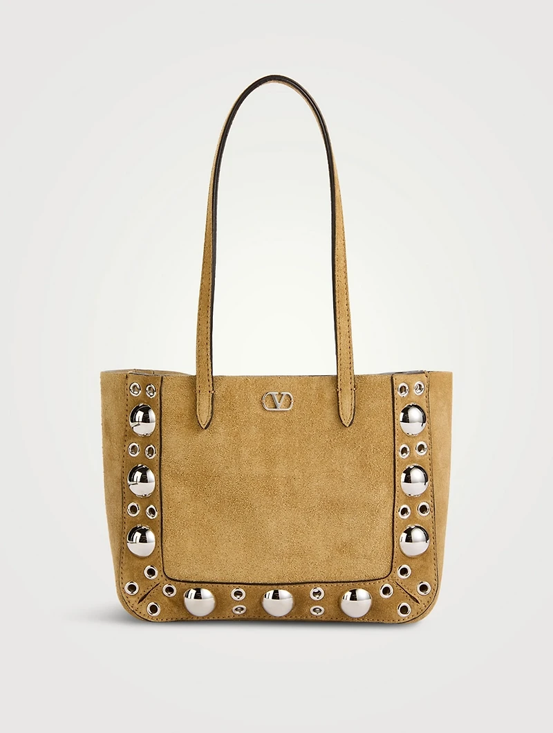 Mini Nellcôte Embellished Suede Tote Bag