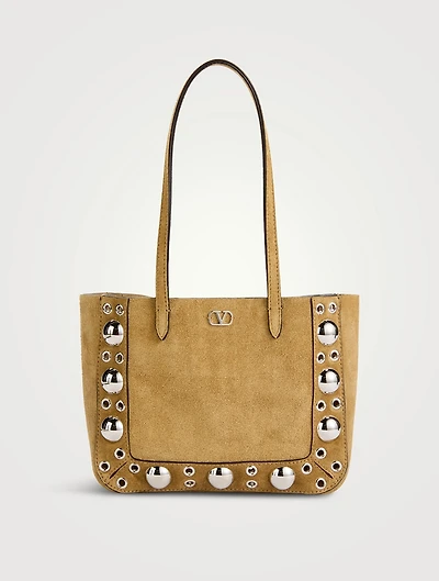 Mini Nellcôte Embellished Suede Tote Bag