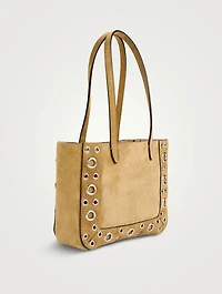 Mini Nellcôte Embellished Suede Tote Bag