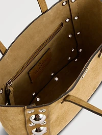 Mini Nellcôte Embellished Suede Tote Bag