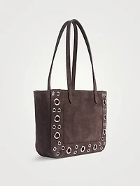 Mini Nellcôte Embellished Suede Shoulder Bag