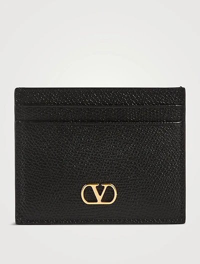 VLogo Leather Card Case