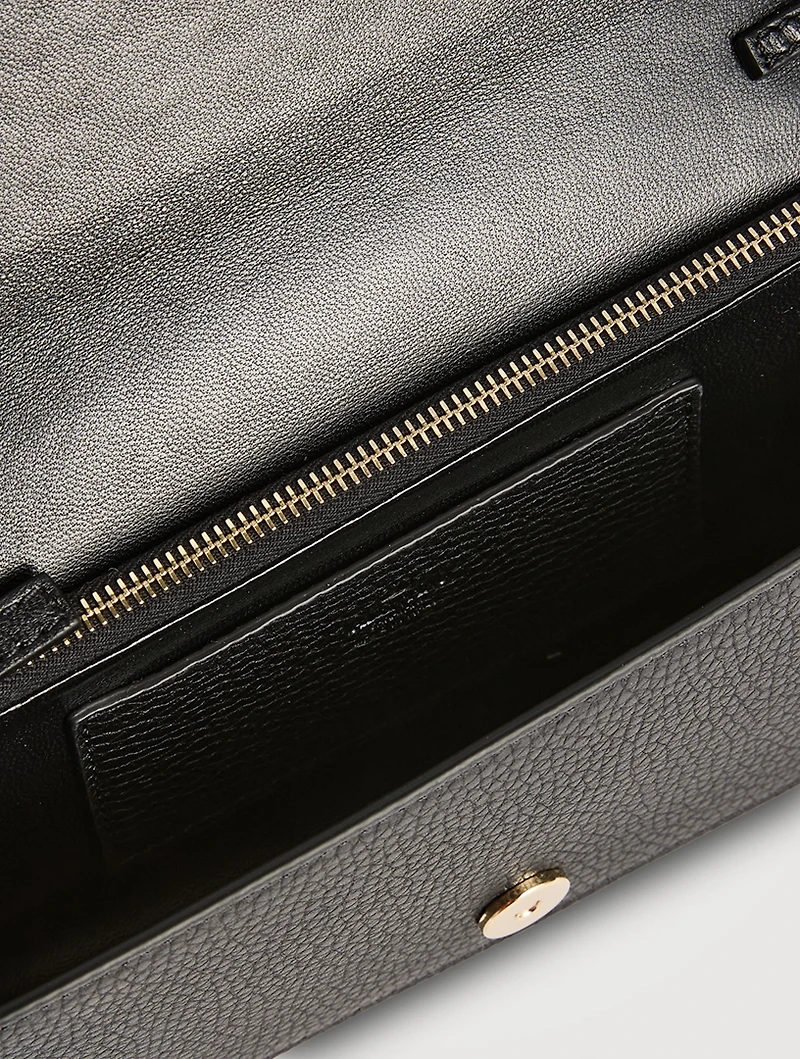 Rockstud Leather Wallet-On-Chain