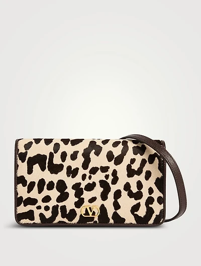 Vain Calf Hair Shoulder Bag In Animalier Print
