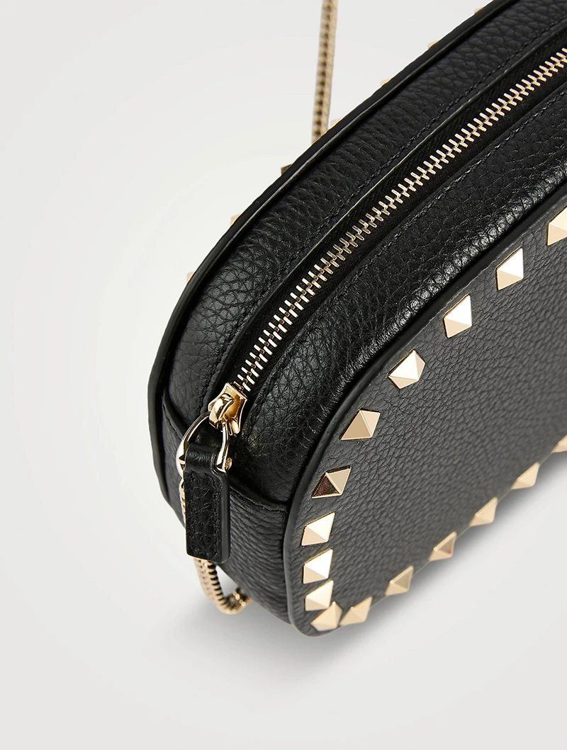 Mini Rockstud Leather Camera Bag