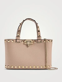 Mini Rockstud Leather Tote Bag