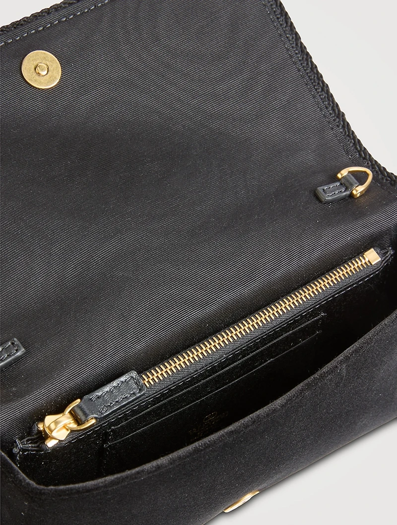 VLogo Moiré Fabric Clutch