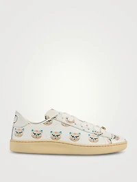 Royco Leather Sneakers Le Chat De La Maison Print