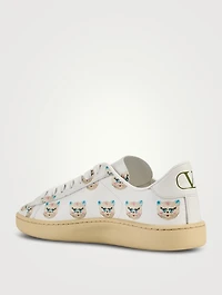 Royco Leather Sneakers Le Chat De La Maison Print