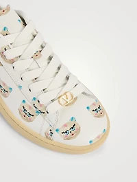 Royco Leather Sneakers Le Chat De La Maison Print