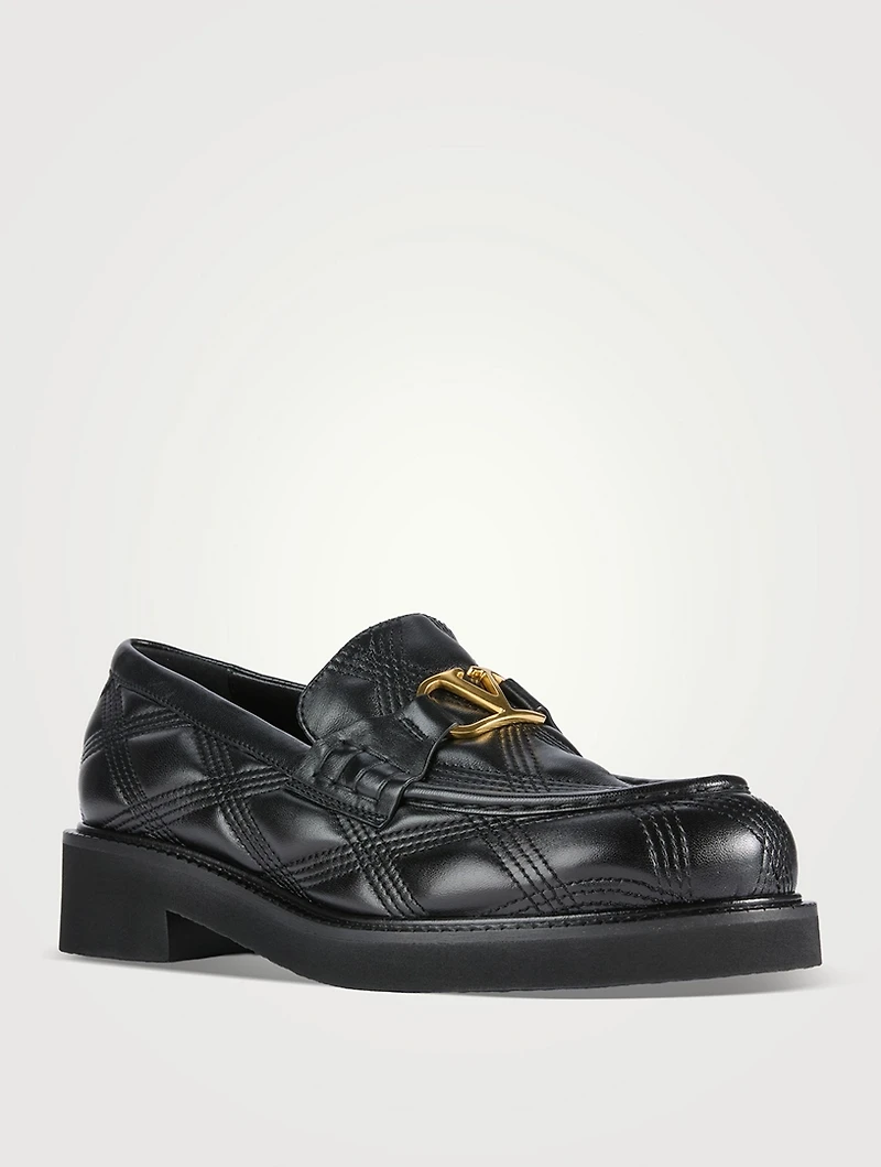 Quiltie Leather Loafers
