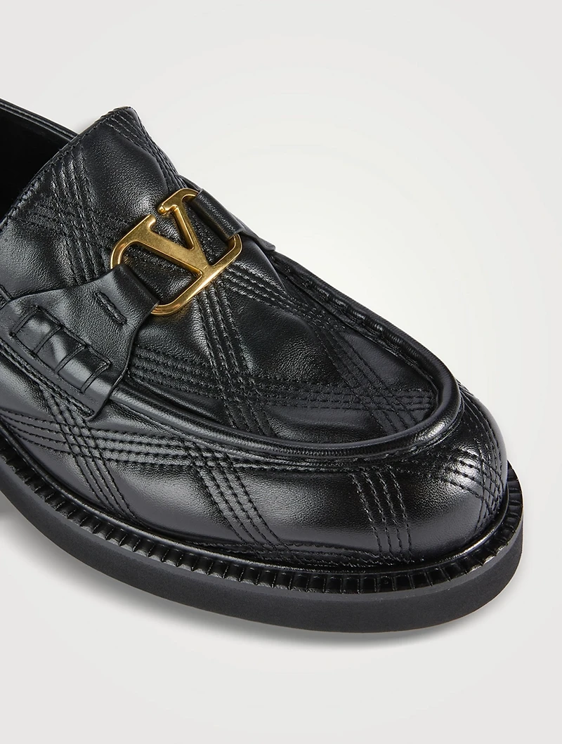 Quiltie Leather Loafers