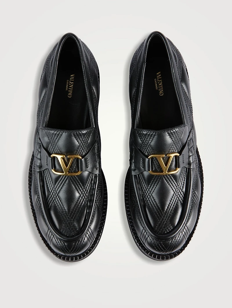 Quiltie Leather Loafers