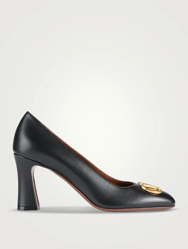 VLogo Leather Pumps