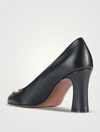 VLogo Leather Pumps