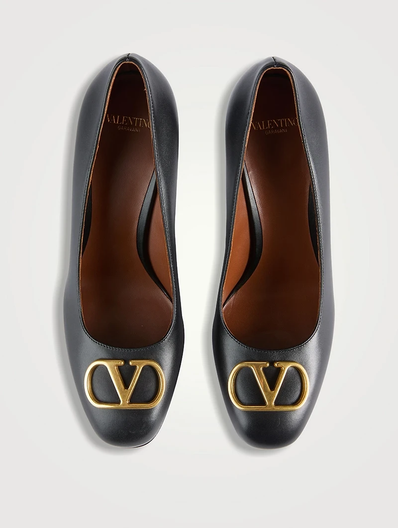 VLogo Leather Pumps