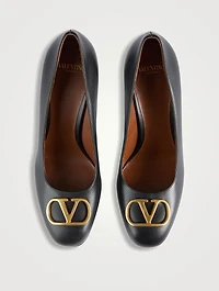 VLogo Leather Pumps