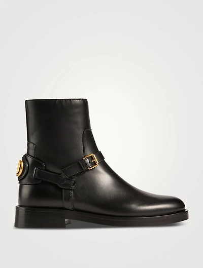 VLogo Leather Ankle Boots