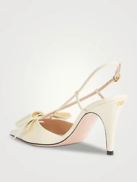 Bowow Leather Slingback Pumps