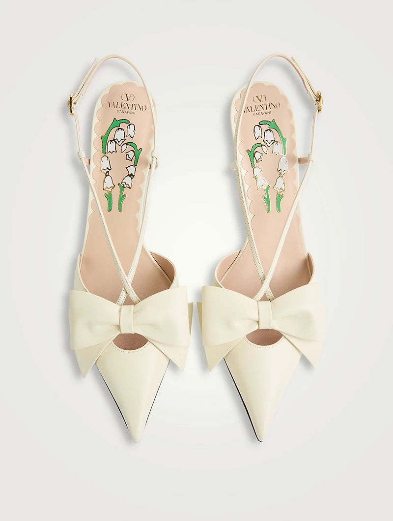 Bowow Leather Slingback Pumps