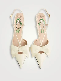 Bowow Leather Slingback Pumps