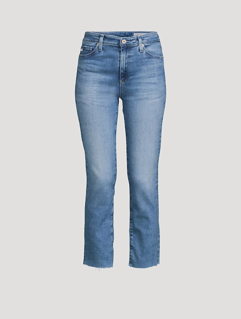 Mari Slim Straight Cropped Jeans