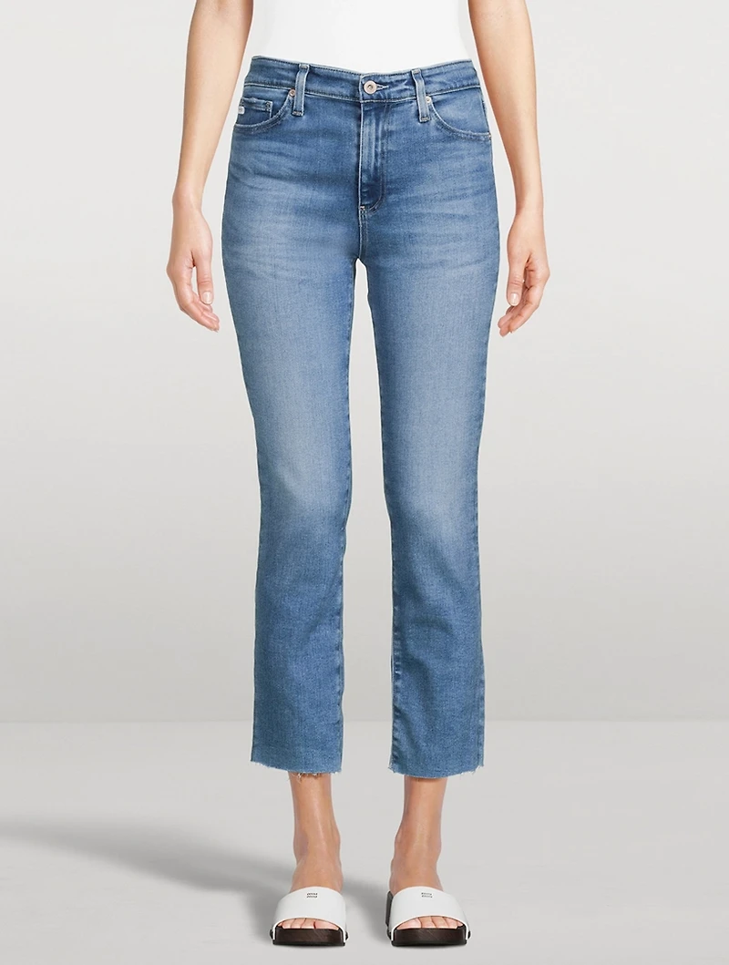 Mari Slim Straight Cropped Jeans
