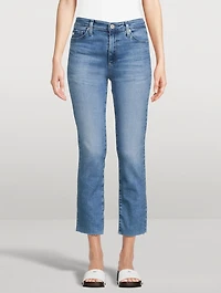 Mari Slim Straight Cropped Jeans